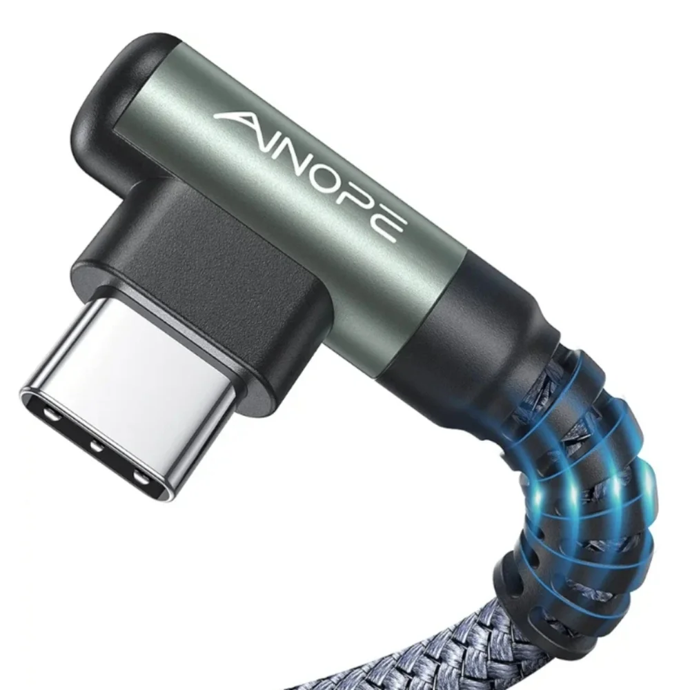 AINOPE USB C Cable to USB C 60W 2-Pack 6.6ft Nylon Braided Type C Fast Charger